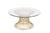 Contemporary Matthew Izzo Home Powell Gold Leaf Coffee Table Base With 42" Glass Top For Sale - Image 3 of 3