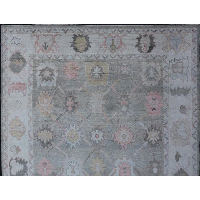 2020s Turkish Oushak Rug Medallion Design by Keivan Woven Arts, 9' X 11'9 For Sale - Image 5 of 10