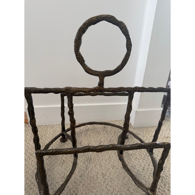 Uttermost Giacometti-Style Hammered Iron Sithon Magazine Holder by Uttermost For Sale - Image 4 of 9