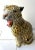 Hand painted glazed terracotta leopard sculpture with open mouth. Heavy sculpture, all hand painted. Stamped Made in Italy...