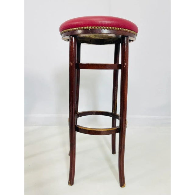 Thonet Set of 4 Barstools by Michael Thonet for Thonet Furniture, Usa 1960's For Sale - Image 4 of 12