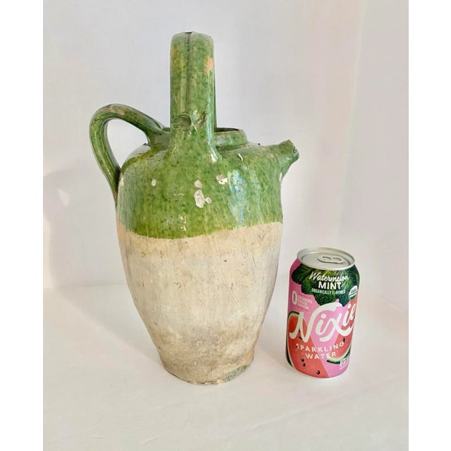 Late 18th Century Saintonge Green Glazed French Pottery Cruché For Sale - Image 12 of 12