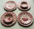 Johnson Bros "Old Britain Castles" Red Transferware Breakfast Set, 8 Pieces — C. 1980s, England For Sale - Image 9 of 18