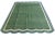Handmade Cotton Scalloped Green Rug For Sale - Image 11 of 11