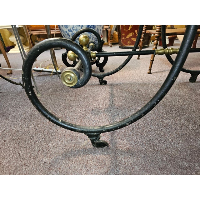 19th Century French Cast Iron & Marble Butcher Shop or Pastry Table For Sale - Image 10 of 14