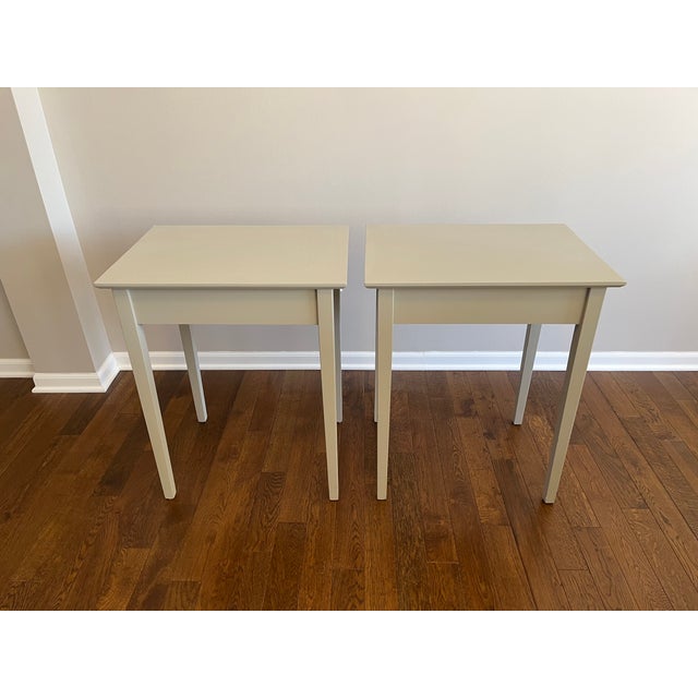 Crate & Barrel Crate & Barrel Shaker Style End/Bedside Tables For Sale - Image 4 of 4