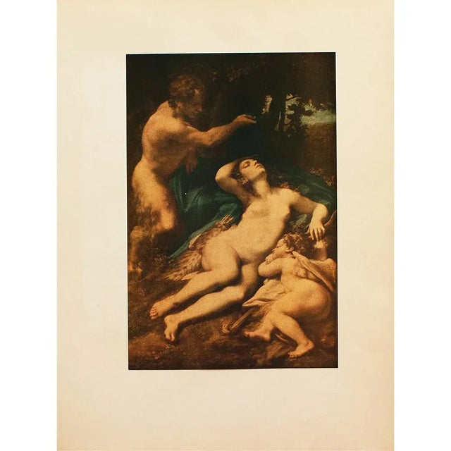 1953 After Correggio "Jupiter and Antiope", Vintage Full-Color Print For Sale In Dallas - Image 6 of 8