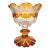 Rare German Bohemian Crystal Chalice With Etched Historic Buildings For Sale