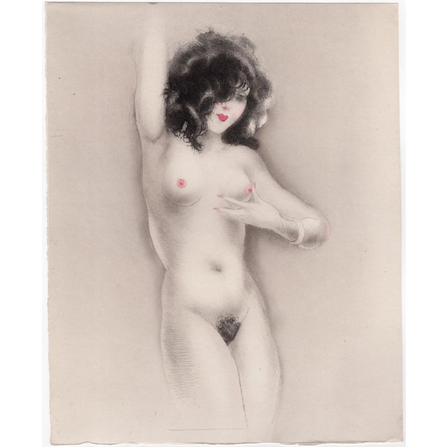 Paper Louis Icart, Slightly Swollen Areola from The Life of Breasts, Nude, Original Etching & Aquatint, 1945 For Sale - Image 7 of 7