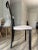 Modern Set of 4 Modern Dining Chairs With Brushed Metal Backs For Sale - Image 3 of 11