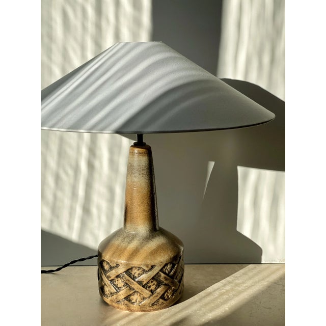 Ceramic Large Brown Ceramic Table Lamp from Søholm, 1960s For Sale - Image 7 of 7