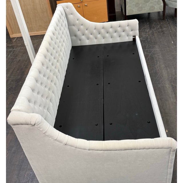 Twin Size Restoration Hardware Devyn Tufted Daybed + Trundle For Sale In San Francisco - Image 6 of 12