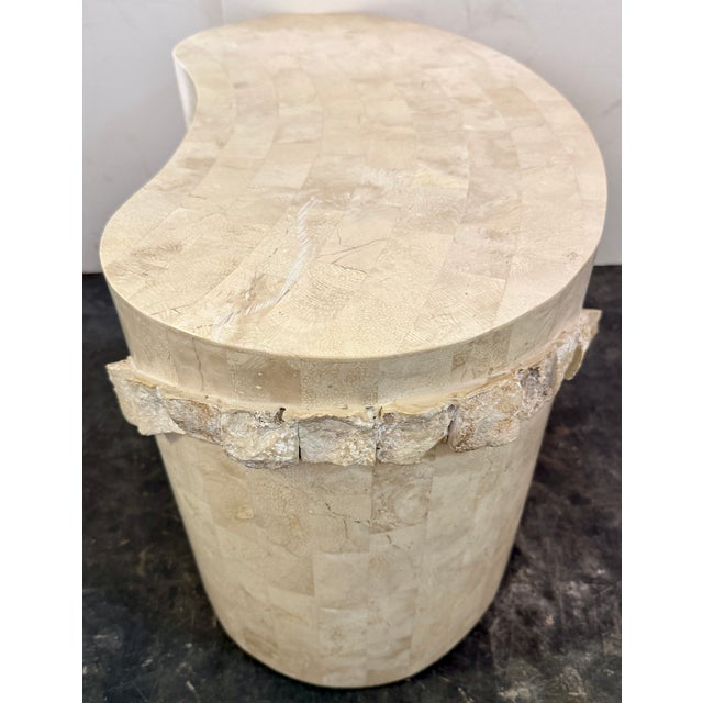 1980s 1980s Postmodern Tessellated Mactan Stone Kidney/Bean-Shaped Coffee Table For Sale - Image 5 of 7