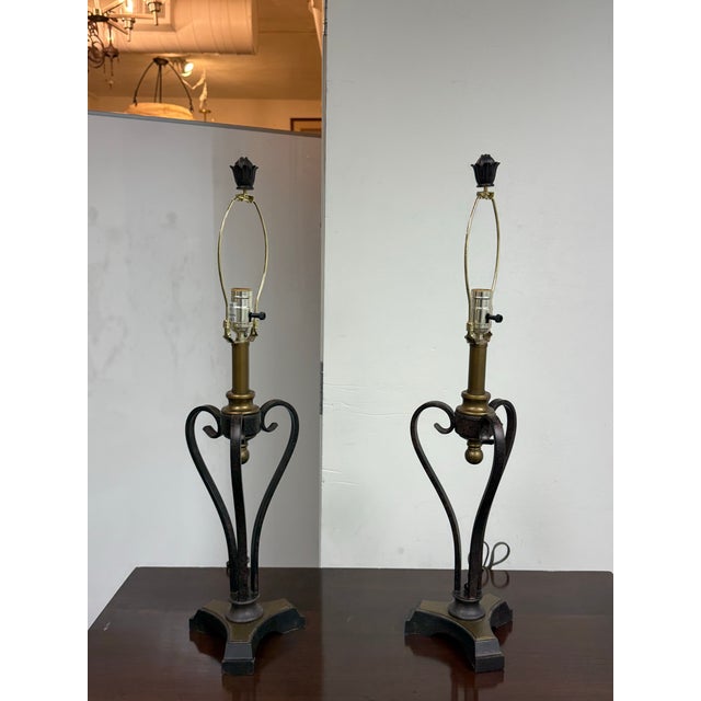 Late 20th Century French Country Vintage Table Lamps, Pair For Sale - Image 5 of 12