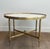 Neoclassical 1940s Neoclassical style round brass coffee table with marble top Attributed to Maison Jansen For Sale - Image 3 of 12