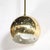 Mid-Century Rounded Brass Pendant Chandelier With Circular Cutout Detailing For Sale - Image 11 of 14
