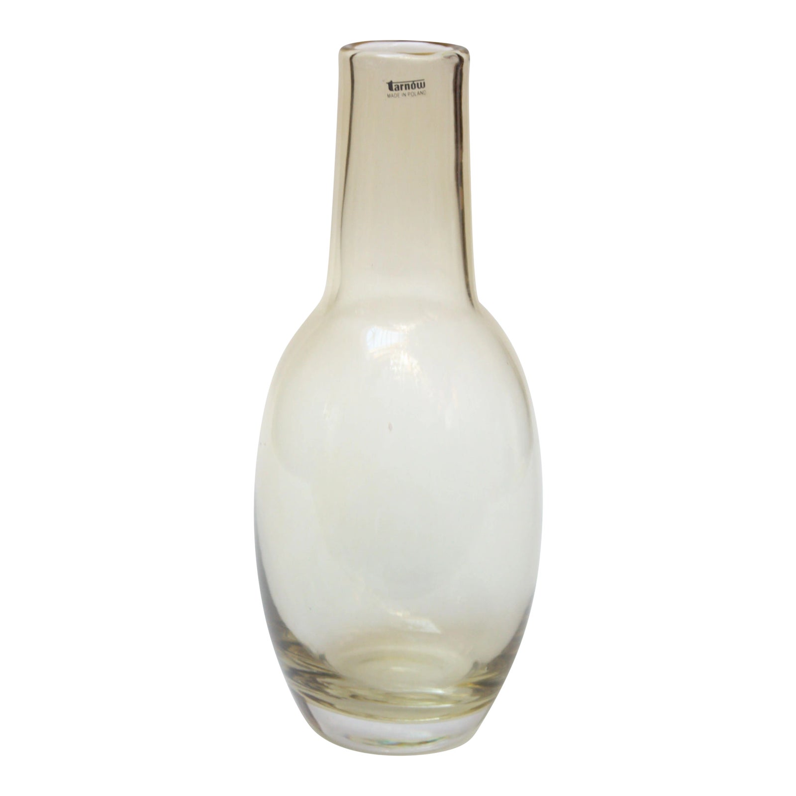 Mid Century Polish Modern Art Glass Vase Made in Tarnow Chairish