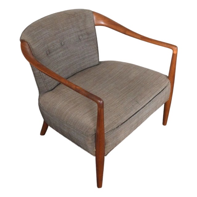 1950s Sculptural Mid Century Lounge Chair in Walnut For Sale