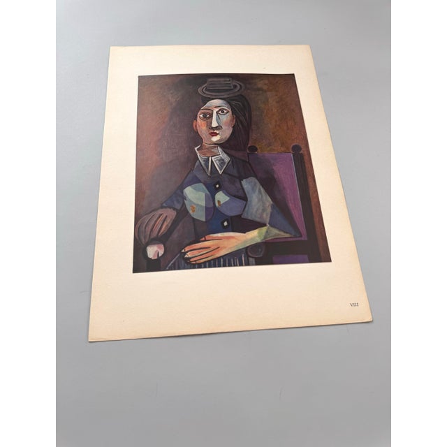 Purple Vintage Pablo Picasso Limited Edition Print “Portrait” Dora Maar 1950 For Sale - Image 8 of 11