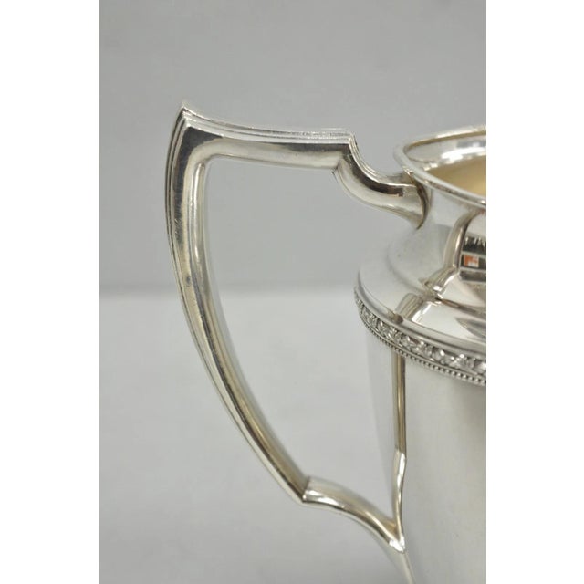 Mid 20th Century Vintage Wma Rogers Victorian Silver Plated Bulbous Footed Water Pitcher For Sale - Image 5 of 13