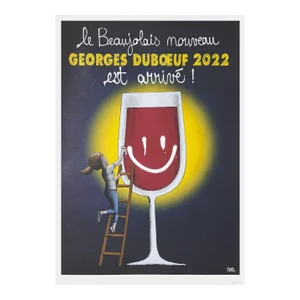 2022 Seth Globe Painter Le Beaujolais Nouveau Est Arrivé Wine Poster