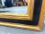 Vintage Neoclassical Giltwood Shell-Crested Wall Mirror With Black Trim For Sale In Philadelphia - Image 6 of 12