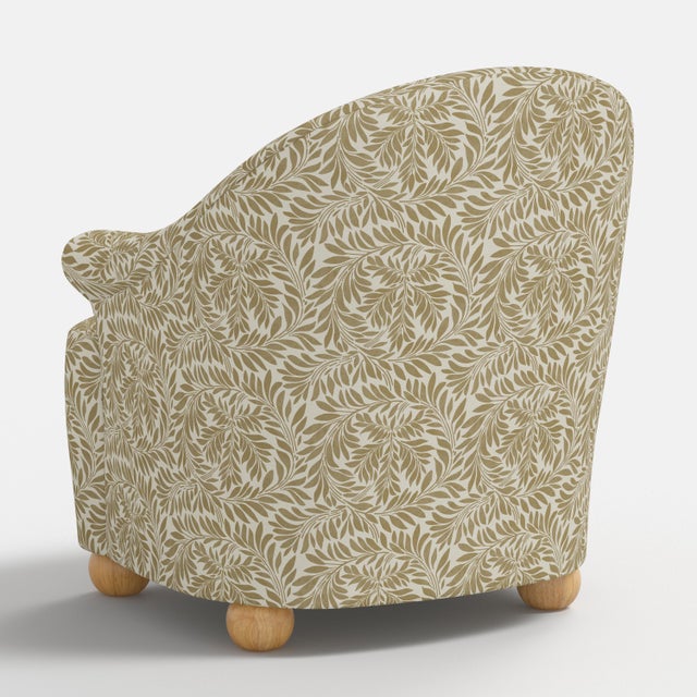 Textile Stoffer Home x Cloth & Company Marie Bun Foot Chair in Geogian Vine Dijon For Sale - Image 7 of 8