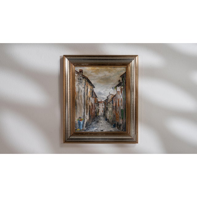 Mid 20th Century France Brown Canvas Painting For Sale - Image 4 of 15
