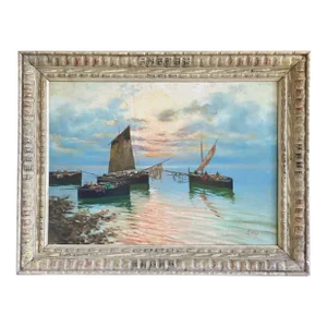 Mid 20th Century Original Painting by Bardi Oil on Linen