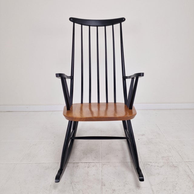Asko Rocking Chair by Ilmari Tapiovaara for Asko, Finland, 1960s For Sale - Image 4 of 15