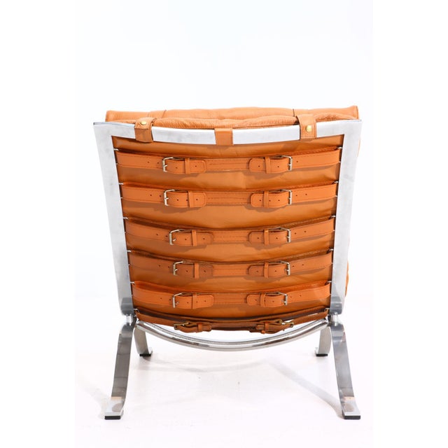 Cognac Leather Highback Ari Armchairs by Arne Norell, Denmark, 1960s, Set of 2 For Sale - Image 9 of 15