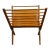 Sculptural Folding Magazine Rack in Blonde Wood, Mid-Century 1960s For Sale