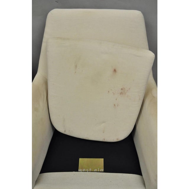 West Elm Lucas Healthcare Swivel Chrome Base Modern Lounge Arm Chair - A Pair For Sale - Image 14 of 17