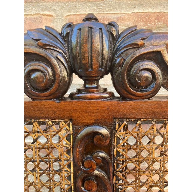 Early 20th Century Louis XVI Style French Carved Walnut Armchair with Reed Seat For Sale - Image 9 of 18