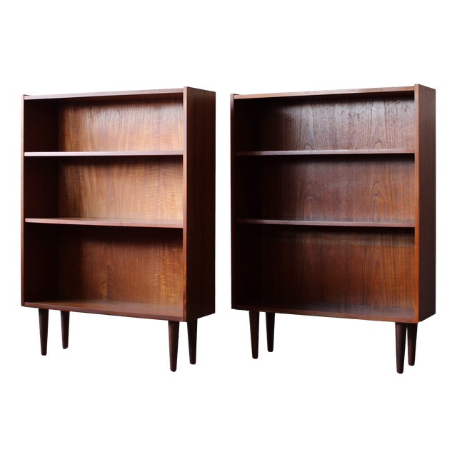 Vintage Danish Bookcases in Teak, 1960s, Set of 2 For Sale