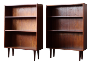 Vintage Danish Bookcases in Teak, 1960s, Set of 2