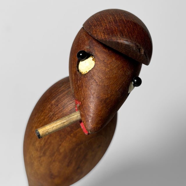 Vintage Smoking Bird Corkscrew and Bottle Opener in Teak by Arne Basse, Denmark, 1950s For Sale - Image 6 of 7