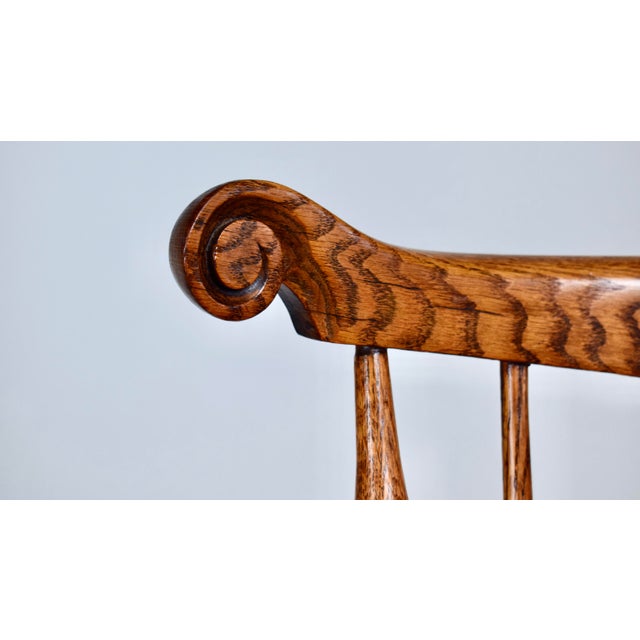 20th Century American Comb Back Windsor Settee Bench For Sale - Image 11 of 16