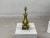 Vintage Midcentury Brass Table Lamp with Baluster Form on Marble Base For Sale - Image 15 of 18