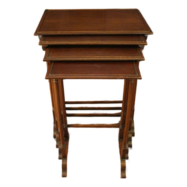 Circa 1880 Quartet of English Nesting Tables For Sale