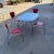 Adorable Arvin metal cherry red dinette table with four chairs. Perfect retro design to add character to any space and for...