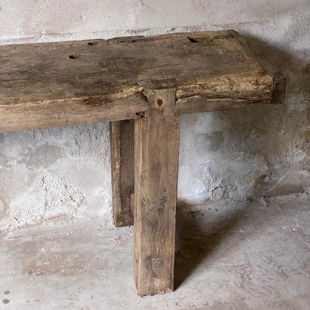 Vintage Oak Workbench, 1950s For Sale - Image 3 of 13