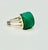 1980s Vintage Art Deco Boho Chic Sterling Silver & Malachite Cocktail Ring, Size 7. For Sale - Image 9 of 11