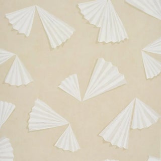 SAMPLE - Schumacher x Backdrop Antoinette Wallpaper In Warm White For Sale