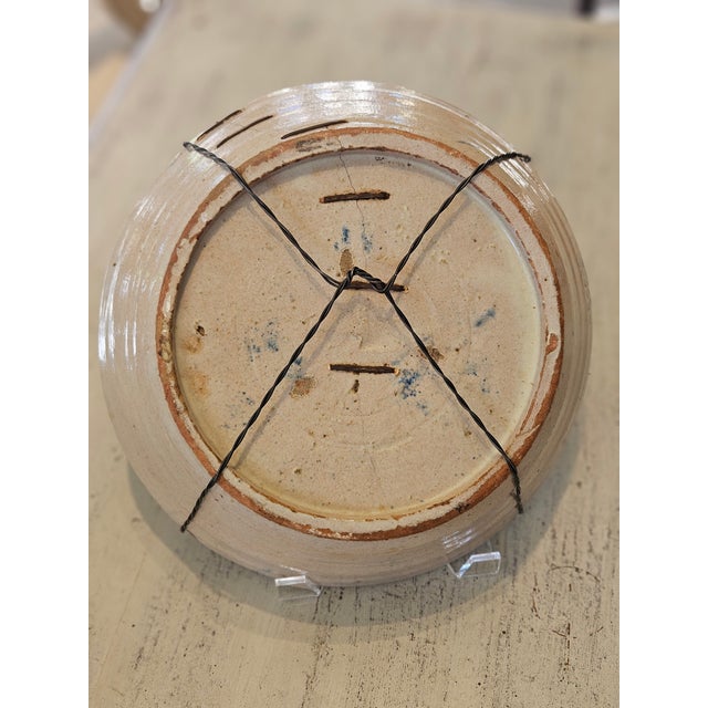 Rustic European Mid 19th Century Spanish Ceramic Fajalauza Bowl From Granada For Sale - Image 3 of 7