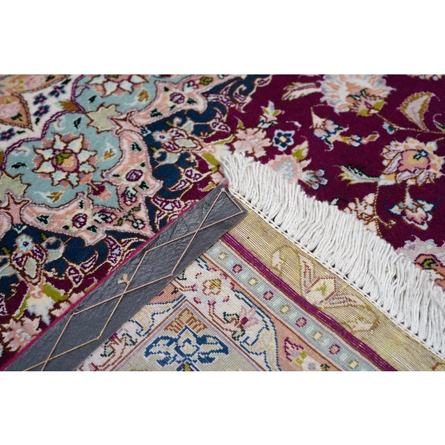 Persian Vintage Extremely Fine Tabriz Rug 4'11'' X 7'4'' For Sale - Image 3 of 8