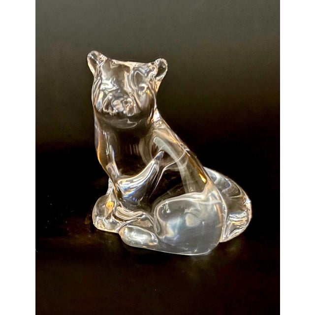 Mid-Century Modern Vintage Hadeland Crystal Fox Figurine For Sale - Image 3 of 4