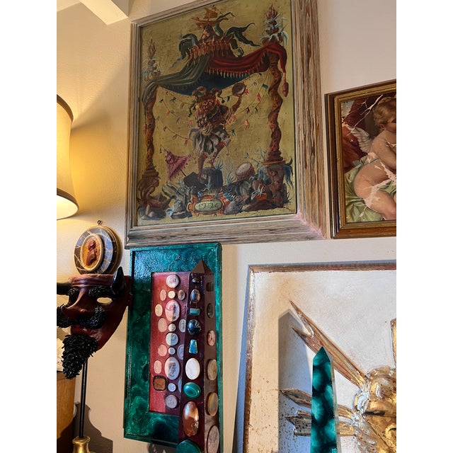 18th-Century Style Chinoiserie Commedia Dell'Arte Oil Painting in the Manner of Andien De Clermont Early 20th Century For Sale - Image 13 of 15