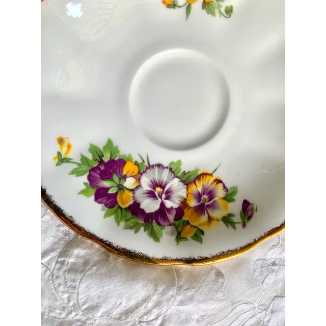 1970s Vintage Jason Bone China Saucers, Made in England- Set of 5 For Sale - Image 5 of 12