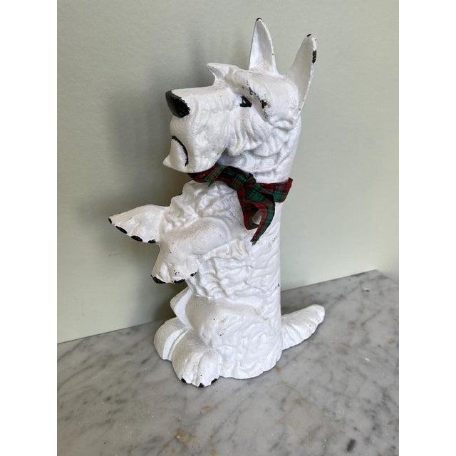 Vintage Cast Iron Doorstop of Scottie Dog For Sale - Image 6 of 7